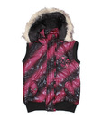 Fort Collins Dark Pink & Black Hooded Jacket For Kids