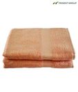 Trident Orange Medium Bath Towels  (Set of 2)