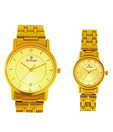 Titan Round Gold Watch Combo