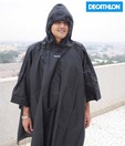 Quechua Poncho Black Hiking Rainwear