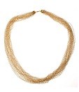 Art Mannia Golden Beaded Multi-layer Haar Necklace