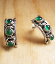 Designer Silver Inc. Silver & Green Onyx Earrings