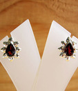 Designer Silver Inc. Trendy Silver & Garnet Earrings
