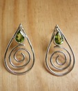 Designer Silver Inc. Fabulous Silver & Peridot Earrings