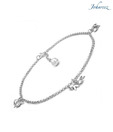 Johareez Fish Charm Extendable Sterling Silver Anklets Pair