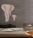 Plage Elephant With Its Mother Wall Sticker