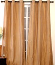 Deco Window Stylish Golden Eyelet Door Curtain