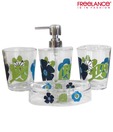 Freelance Multi-coloured Floral Design Bathroom Set - 4 Pcs