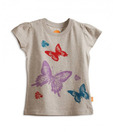 Unamia Grey Sparkly Butterfly Top