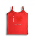 Unamia Red Embellished Spaghetti Top For Kids
