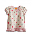 Unamia White Polka Fashion Top For Kids