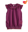 Unamia Purple Ruffled Top For Kids