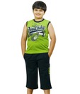 SDL By Sweetdreams Green & Black Night Suit For Kids