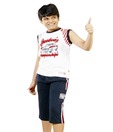 SDL By Sweetdreams Navy Blue & White Night Suit For Kids