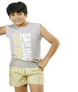 SDL By Sweetdreams Grey & Yellow Night Suit For Kids