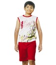 SDL By Sweetdreams Red & White Night Suit For Kids