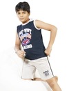 SDL By Sweetdreams Navy Blue & White Night Suit For Kids
