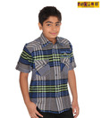 Pokins Sincere Blue Checkered Shirt For Kids