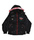 Fort Collins Black & Red Hooded Jacket For Kids