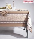 Freelance Jacquard Brown & White Verona Table Cover