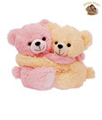 Dimpy Stuff Light Pink & Cream Bear Couple Soft Toy-20 cm