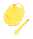 PiyoPiyo Cereal Feeding Bowl & Spoon-Yellow