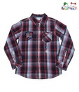 Nauti Nati Blue & Red Checks Shirt For Kids