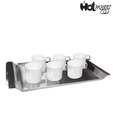 HotMuggs Blanche Cups & Classic Tray Set