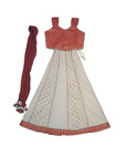 Exclusive from Jaipur Red and Cream Top With Ghagra For Kids