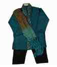 Raja Sahab Blue & Black Kurta Pajama For Kids