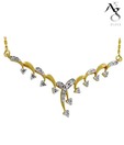 Ag Real Diamond Ravishing Dangling Star Mangalsutra
