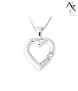 AG 3 Diamond Heart Pendant