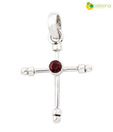 Opaleena Garnet Crucifix Pendant