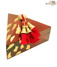 Art Deco Triangular Gold Foil Printed With Tassels