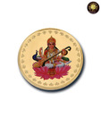 Aarya24kt Saraswati Gold plated coin AR-CN-006
