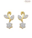 Avsar Gold & Diamond Adorable Floral Earrings