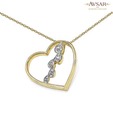 Avsar Gold & Diamond Sweetheart Pendant