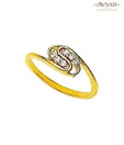 Avsar Gleaming Gold & Diamond Ring