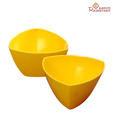 Aapno Rajasthan Yellow Triangular Serving Bowl Set
