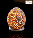 Aapno Rajasthan Oval Carved Sandstone T-lite Holder