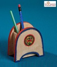 Aapno Rajasthan Hand Painted Pen Stand in Wood