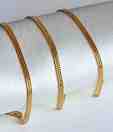 Aiza Fine Flat Pattern 18kt Gold Chain