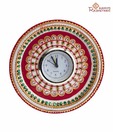 Aapno Rajasthan Gold Embossed Kundan Work Alarm Clock