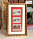 Aapno Rajasthan Gold Painted Marble Wall Hanging