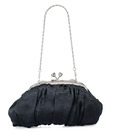 1 Bolzo Black Pleated Evening Clutch