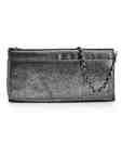 1 Bolzo Classy Silver & Black Metal Finish Clutch