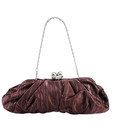 1Bolzo Shaded Brown Satin  V11615 Clutch