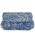 1Bolzo Shades Of Blue Shimmery Net V11635 Clutch