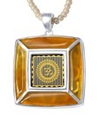 Dijyo Bhagwad Gita & Krishna-Ji Yellow Onyx Pendant