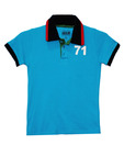 LanosUC Blue & Black Polo T-Shirt For Kids